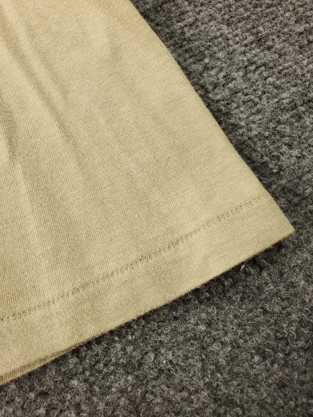 Vintage 90s Y2K Gap Pocket T Shirt Medium Tan Beige Military Style Single Stitch